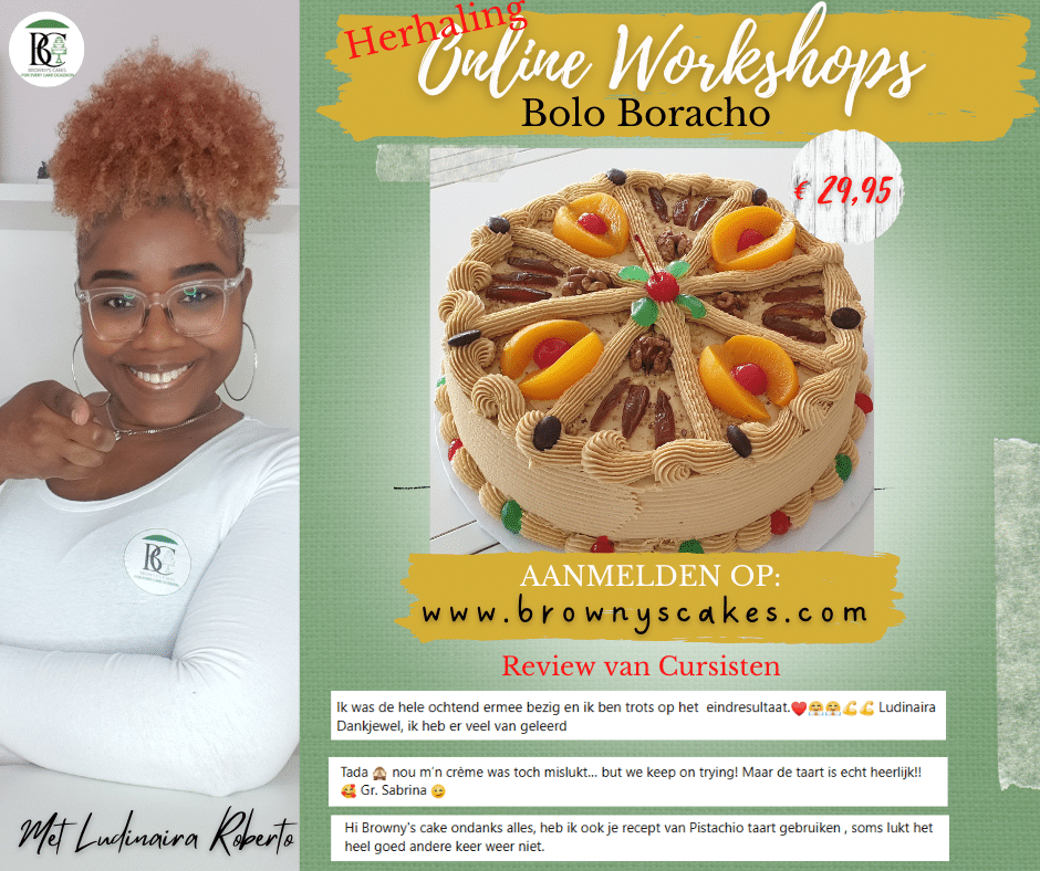 Workshop Bolo Borracho taart – een traditionele Caraïbische taart doordrenkt met likeur.