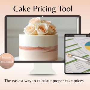 Cake Pricing Calculator waarmee bakkers eenvoudig de juiste taartprijs berekenen op laptop, tablet en smartphone.